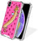 KUAVETO Clear Case for iPhone Xs Max Cute Leopard Design Shock-Resistant Anti-Fall Protective Transparent Shell for iPhone Xs Max