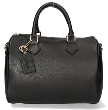 Gave Lux Damen-Kofferraumtasche mit einem Fach. Italienisches Handwerksprodukt aus echtem Dollar-Leder. Hergestellt in Italien GLX22517623FBG-D28_NERO_BLACK 30x23x18 cm