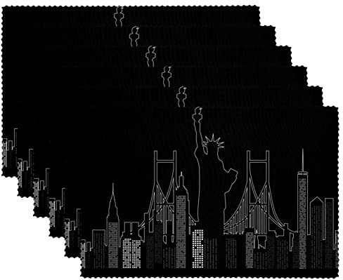 Hitzebeständige Tischsets für Esstisch, New York Night Time