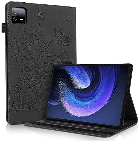 AsWant Coque Étui pour Xiaomi Mi Pad 6/Mi Pad 6 Pro 11 Pouces - Housse Étui de Protection en Cuir PU avec Fonction Support/Portefeuille Housse pour Xiaomi Pad 6 (Noir)