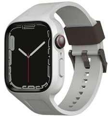 UNIQ Monos 2-in-1-Armband für Apple Watch mit Hybrid-Hülle, 45/44 mm, Grau