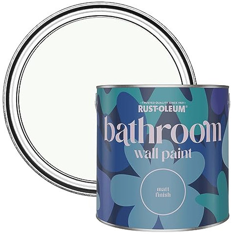 Rust-Oleum White Water-Resistant Bathroom Wall & Ceiling Paint - Still 2.5L