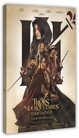 ZOLULA D 'Artagnan Die drei Musketiere – Filmposter Leinwand Poster Wandkunst Dekor Druck Bild Gemälde für Wohnzimmer Schlafzimmer Dekoration Rahmenstil 20 x 30 cm