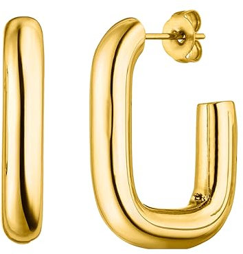 Purelei® Hula Ohrringe, Wasserfeste Ohrringe aus Edelstahl, Creolen perfekt für Layering-Looks, Geschenk für Frauen (Gold)