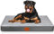 KYG Orthopädisches Hundebett Grosse Hunde Hundekissen Waschbar Hundematte für große, mittelgroße Hunde Flauschig Hundematratze, L, 90x60x8cm, Grau