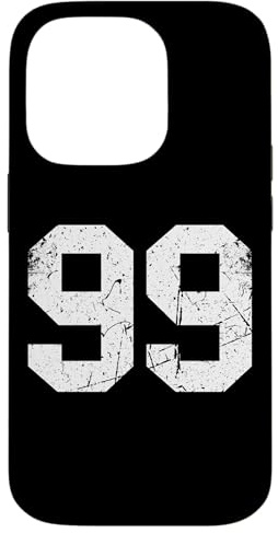 Hülle für iPhone 14 Pro Nummer #99 Retro Vintage Uni-Nummer