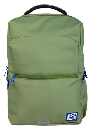 Oxford B-Ready Schulrucksack, Unisex, 18 l, 42 m, gepolsterte Laptoptasche, recyceltes Polyester, RPET, Safarigrün, grün Safari, 42x30x15cm, Casual