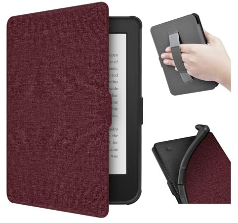 Sakenitly Étui pour Kobo Clara HD (Version 2018), 6 Pouces, Boîtier avec Dos et Sangle À Main, Modèle N249