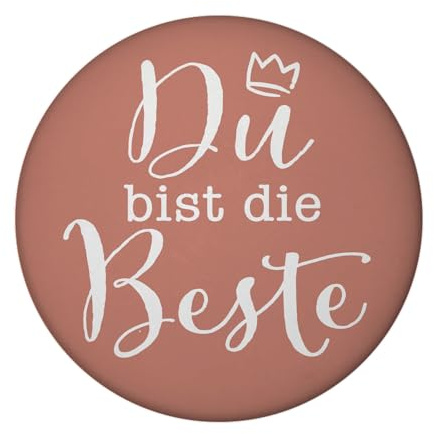 Beste Freundin Magnet rund mit Spruch Du bist die Beste Dankesgeschenk BFF Freundschaft Krone Mädelsabend Prinzessin