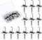 8pcs 316 Stainless Steel Fin Screws, No Tool Surfboard Fin Screws with O Rings Paddle Board Fin Replacement for SUP Paddleboard Longboard Surfing Accessories