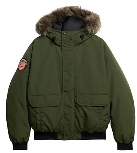 Superdry Herren Everest Kunstfell-Bomberjacke