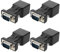 Plawee Paquet de 4 Extensions VGA Mâle vers RJ45 CAT5 CAT6 20M Adaptateur de Câble Réseau Port COM vers Convertisseur de Port Ethernet LAN