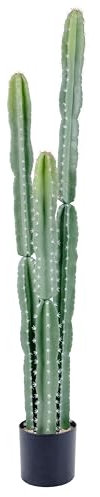 bellacat Cactus artificial grande de 5 pies con maceta negra, plantas de cactus artificiales realistas de 60 pulgadas para interiores, plantas de cactus falsas realistas para interiores y exteriores,