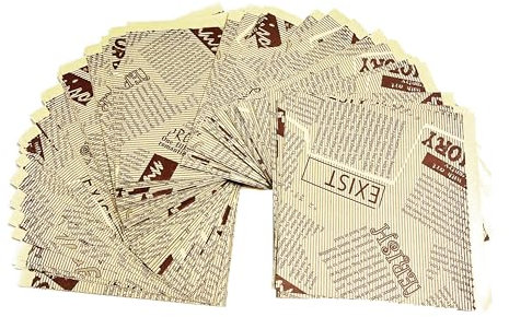 JOYISEN 100 Stück Burger Papier Braun Wrap Papier Snack Tüten für Sandwich Burger Pommes Frites Snack Taschen Backpapier Zeitungsopti Brottüten (15 * 15CM)