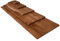 trelevo Holzplatte 220x60 cm, Akazienholz massiv 26mm, nussbaumfarben, Zuschnitt nach Maß, Baumkantenplatte für Bastler und Heimwerker