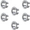 6 Pcs Sink Hole Replacement Overflow Hole,Sink Hole Cap,Drain Cap Cover Insert in Hole,Sink Overflow Ring,Round Basin Overflow Trim For Home,Hotels,Shopping Malls,Factories(Silver)