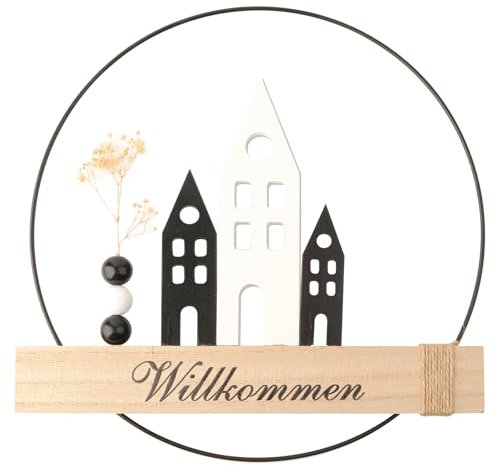 Dfuqanb Trockenblumenkranz, Türkranz Herzlich Willkommen, Türkranz Trockenblumen, Türkranz personalisiert, Dekokranz ø28cm, WillkommenTürkranz Trockenblumen, Willkommensschild