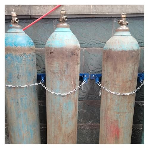 AMUFJJ Propane Tank Bracket Gas Cylinder Holder, Steel Wall Mount Small Oxygen Tank Carrier, Workshops/School/Hospital Cylinder Shelf with Screws(3 Bottles length 37 2/5(95cm))