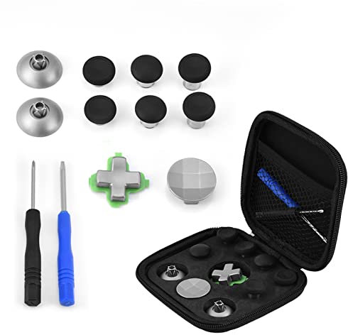 Qukaim Ricambio PartforPS4 Mini Thumb Stick Cap Magnetic Replacement Button Kit per PS4 e ONE Joystick, Thumb Grip, Joystick, Compatibile con PS4 e ONE Controller