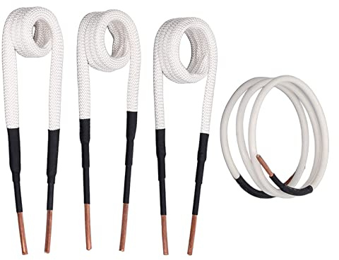 Induction Heater Coils,4 Pieces,3.0mm Brass,Electric Heat Coil Kit for Nut and Removal,Flexible,High Temperature 1200℃
