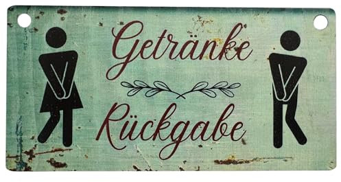 Getränke rückgabe Schild. WC Dekoration, Toilette Dekoration, Hängeschild, hängende Dekoration an der Tür, Wanddekoration, Geschenk, Holzschild, natürliche Dekoration