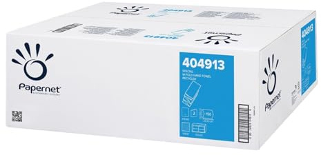 Papernet W-Falz Papierhandtücher 404913, Recycelt, Naturfarben, 3.000 Einweg-Falthandtücher, 2-lagig, offene Abmessungen 32x20,3cm