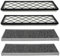 Filtro aria abitacolo HEPA 4 pezzi, compatibile con Tesla Model Y, filtro di aspirazione aria sostitutivo con carbone attivo, accessori Model Y 2020-2023