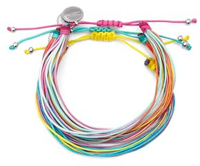 SINGULARU - Pack 3 Pulseras Color Rainbow. Acero y Cordón. Joyas Para Mujer.