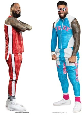 Star Cutouts SC4585 WWE Jey & Jimmy Uso 3 Shelf Top Cardboard Cutouts – 31cm, Party, Fan & Room Decoration