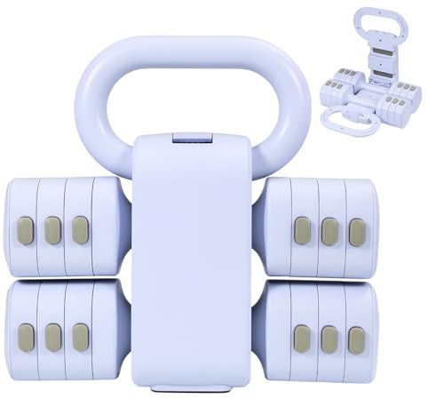 2-in-1-verstellbares Hantelset für Frauen, abnehmbare Hanteln und Kettlebell-Kombination, Heimfitnessgeräte für Krafttraining, kompaktes Design mit mehreren Gewichtsoptionen