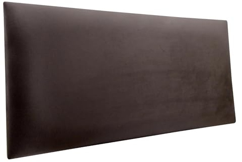 Mejale Wandkissen 3D, Wandpolster Bett, Wandpaneele gepolstert 30x60cm, Samt Wanddekoration, Polster Kopfteil für Schlafzimmer, Kaffeebraun