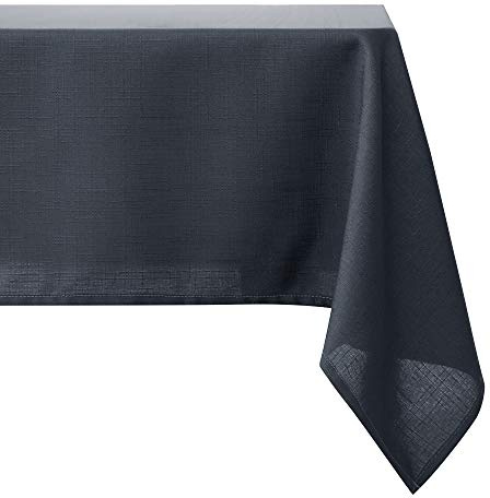 Deconovo Dauerhaft Tischdecken Abwaschbar Fleckschutz Outdoor Dunkelgrau | 1er Set, 150 x 150 cm, Rechteckig, Gartentisch, Lotuseffekt, Wasserabweisend, Kratzfest, Haushalt, für Wohnzimmer