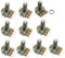 Aihasd 10PCS B5K 5K Ohm Adjustment Single Linear Rotary Taper Potentiometer Shaft 15mm