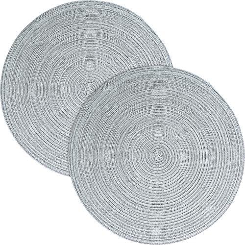 Pichler Tischset Samba 2er-Pack Silber Größe rund: 38 cm Ø