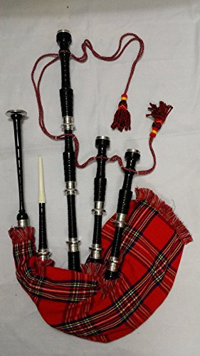 Beginner Bagpipe Rosewood with Silver Mounts Free Bagpipe Carrying Bag (Pride of Scotland)