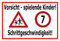 Melis-Folienwerkstatt Schild - Schritt-Geschwindigkeit - 30x20cm | 3mm Aluverbund - S00040-017-B - 20 VAR.