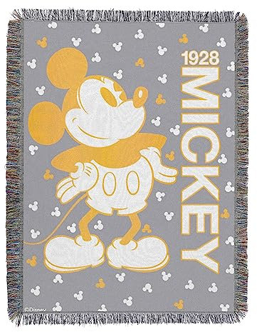 NORTHWEST Disney Mickey Mouse Amazing Day gewebter Gobelin-Überwurf Konfetti Dot Konfetti Dot