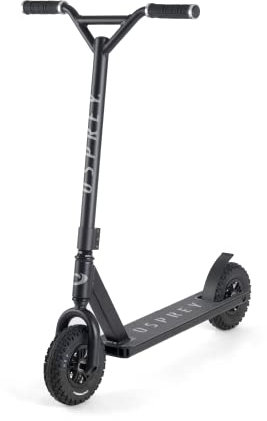 Osprey Dirt Scooter | für Erwachsene und Anfänger Roller mit klobigem Road Reifen Offroad All Terrain Luftreifen und Aluminium Deck, Mehrere Farben, Schwarz, 53 x 85 x 88 cm