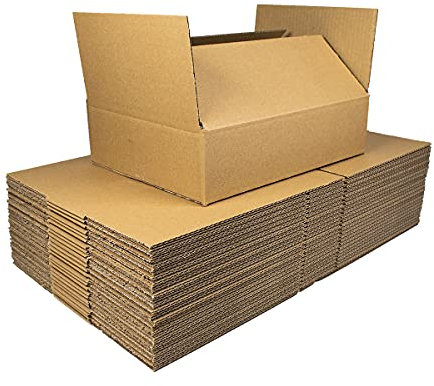 100 x Single Wall 12 x 9 x 3 Inches (30.5 x 22.9 x 7.6 cm) Royal Mail Small Parcel Size Cardboard Mailing Postal Boxes for Posting, Durable & Perfect for any Online Business, Bulk Discount Price