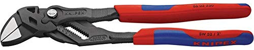 KNIPEX Zangenschlüssel, Multi-Schraubenschlüssel, Chrom-Vanadium, atramentiert, mit 2K-Griffen, 180 mm, 86 02 180