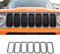 2019 Coperchio inserto griglia anteriore auto ABS, rivestimento inserti griglia 7pcs