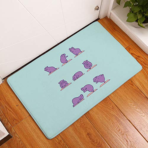 Nunubee Fußmatte Tier Designe Anti Rutsch Unterlage Wasseraufnahme Teppich Praktische Schmutzfangmatte Haustür Flur Innenbereich Aussen Lustig (Tier 1-15.7x23.6 Zoll /40x60cm)