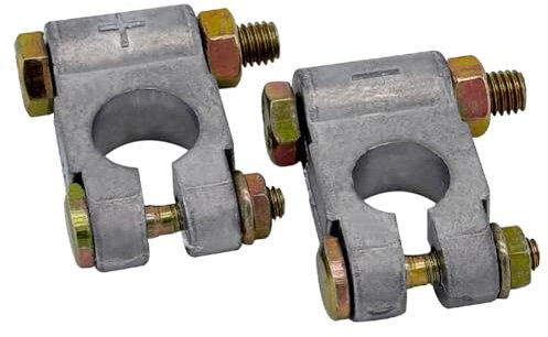 Connettori terminali batteria in lega di piombo di specifica militare, set di morsetti terminali batteria top post di Ampper per veicoli marini auto barca RV (1 coppia)