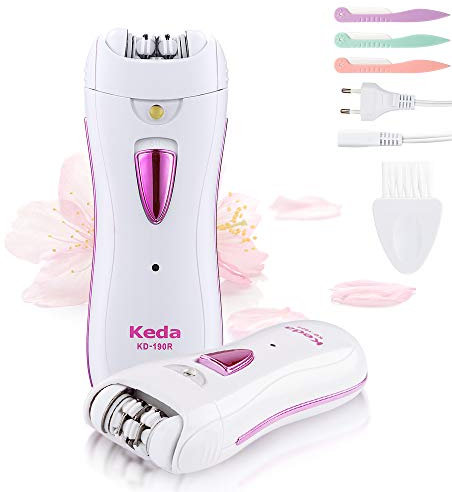 Epilierer Damen, Haarentferner Mit Led Licht Gesichtsepilierer für Frauen Wiederaufladbare Elektrische Epiliergerät Sanfter Mini Epilierer Damenrasierer für Körper Achseln Kinn Bikini Bein Bikinizone