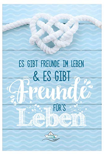 KE - Exklusive Maritim Geburtstagskarte, DIN B6 Format, Inklusive Umschlag, Perfekt für Freunde - Motiv: Freunde