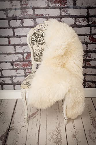 Roberts Rugs Schaffell Teppich Lammfell Echt Weiß Creme Dicke Wolle Sehr Weich 100% Natur