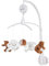Baby's Only - Sense Musik Mobile Baby - Baby Spieluhr mit Musik - Mit Tierischen Freunden - Mobile Baby mit Musik - Leichte Befestigung - Weichem Rib Corduroy - Caramel/Kieselgrau/Weiß