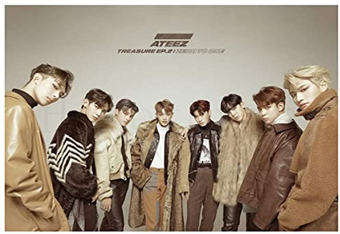 JYSHC Puzzle 1000 Teile Ateez Musikband Poster Holz Spielzeug Für Erwachsene Dekompressionsspiel Fe851Jw