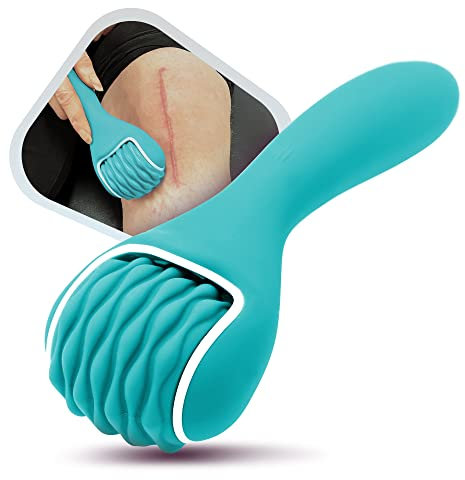 Rouleau de cicatrices – Réduit le gonflement de l'incision post-chirurgie, les douleurs et les tiraillements, améliore la ROM et la flexibilité (bleu sarcelle)