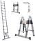 Multi-Purpose 3.8m Telescopic Stainless Steel Ladder Extension - Multi-Use for Roof Work, Decorating, Painting